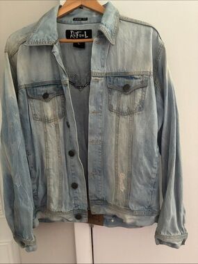 Refuel Light Wash Denim Jacket - Light Blue